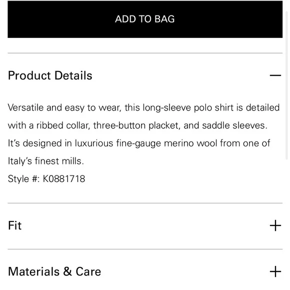 Theory Men's Long-Sleeve Polo Shirt in Merino Wool - Medium - Picture 6 of 13